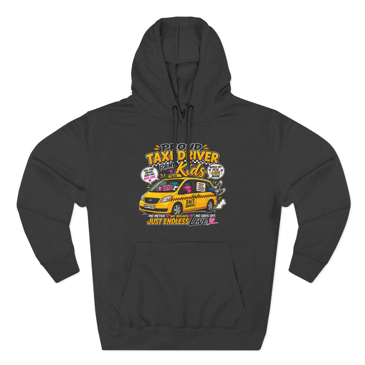 Taxi Driver Kids Hoodie — Cute Yellow Cab Graphic Pullover (Just Endless Love)