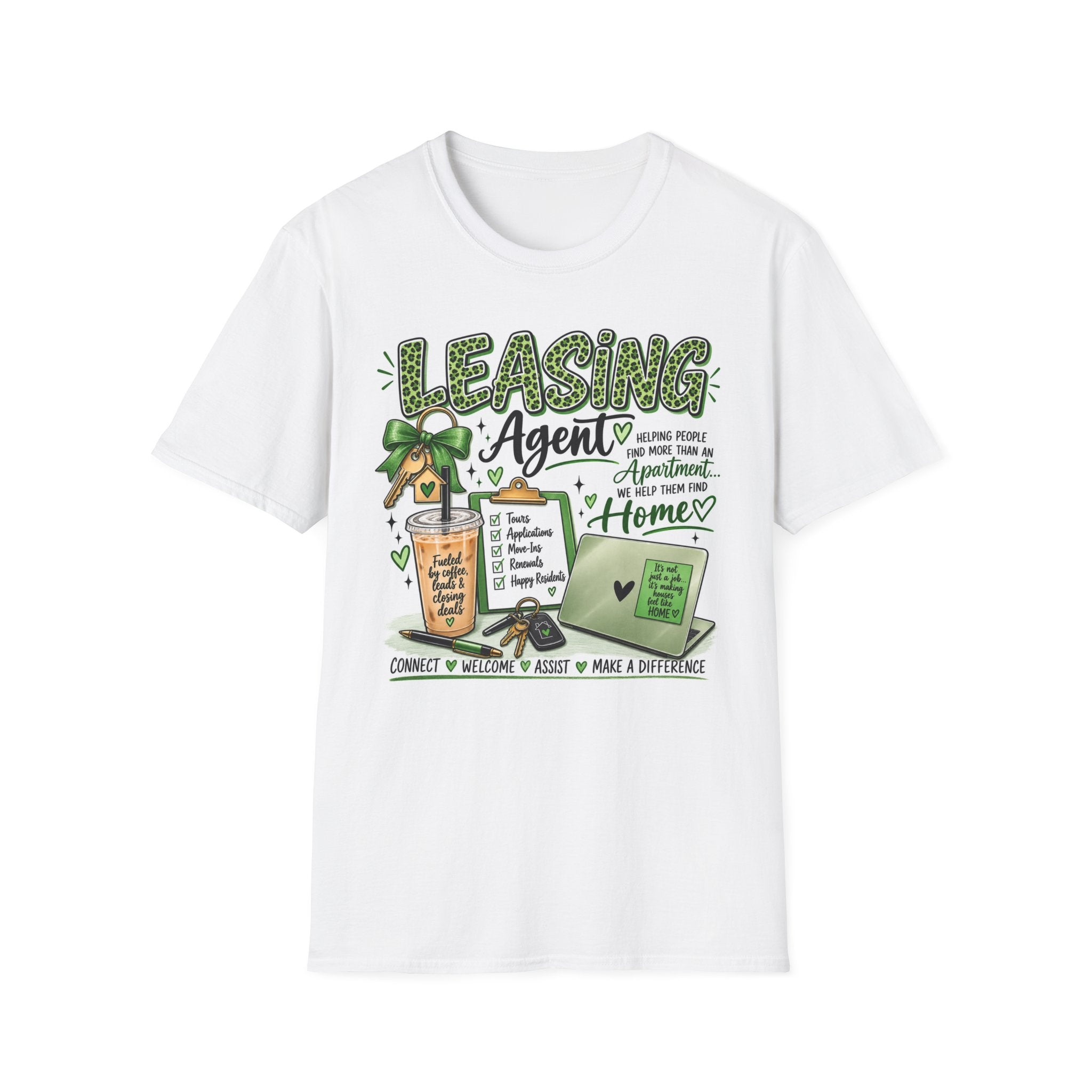 Leasing Agent T-Shirt — "Helping People Find Home" Real Estate Rental Shirt
