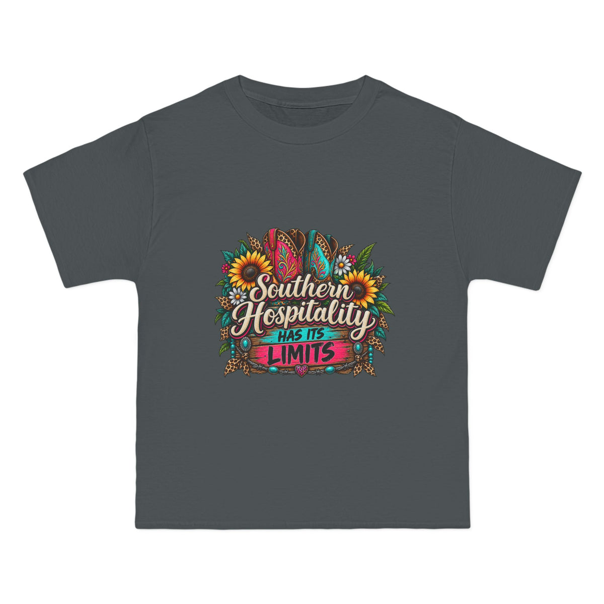 Southern Hospitality T-Shirt – Sunflower & Floral Graphic Tee