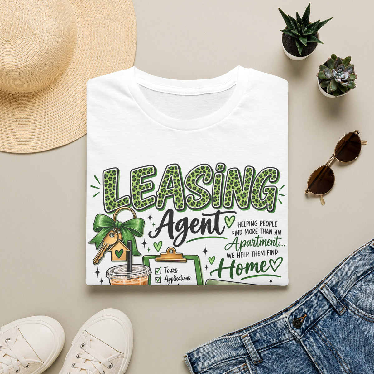 Leasing Agent T-Shirt — "Helping People Find Home" Real Estate Rental Shirt