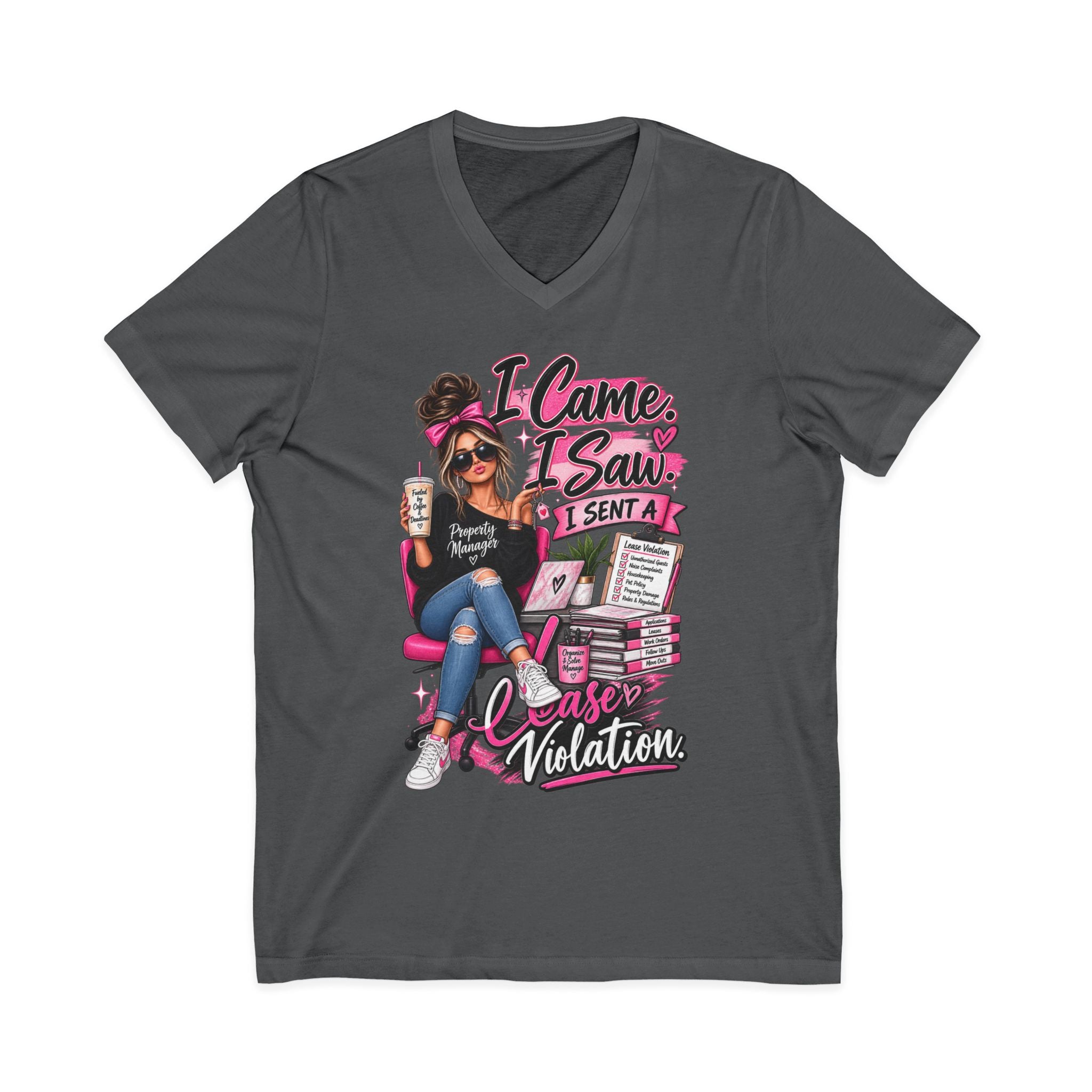 I Came I Saw I Sent A Cause Violation Tee - Funny Teacher Mom V-Neck Shirt