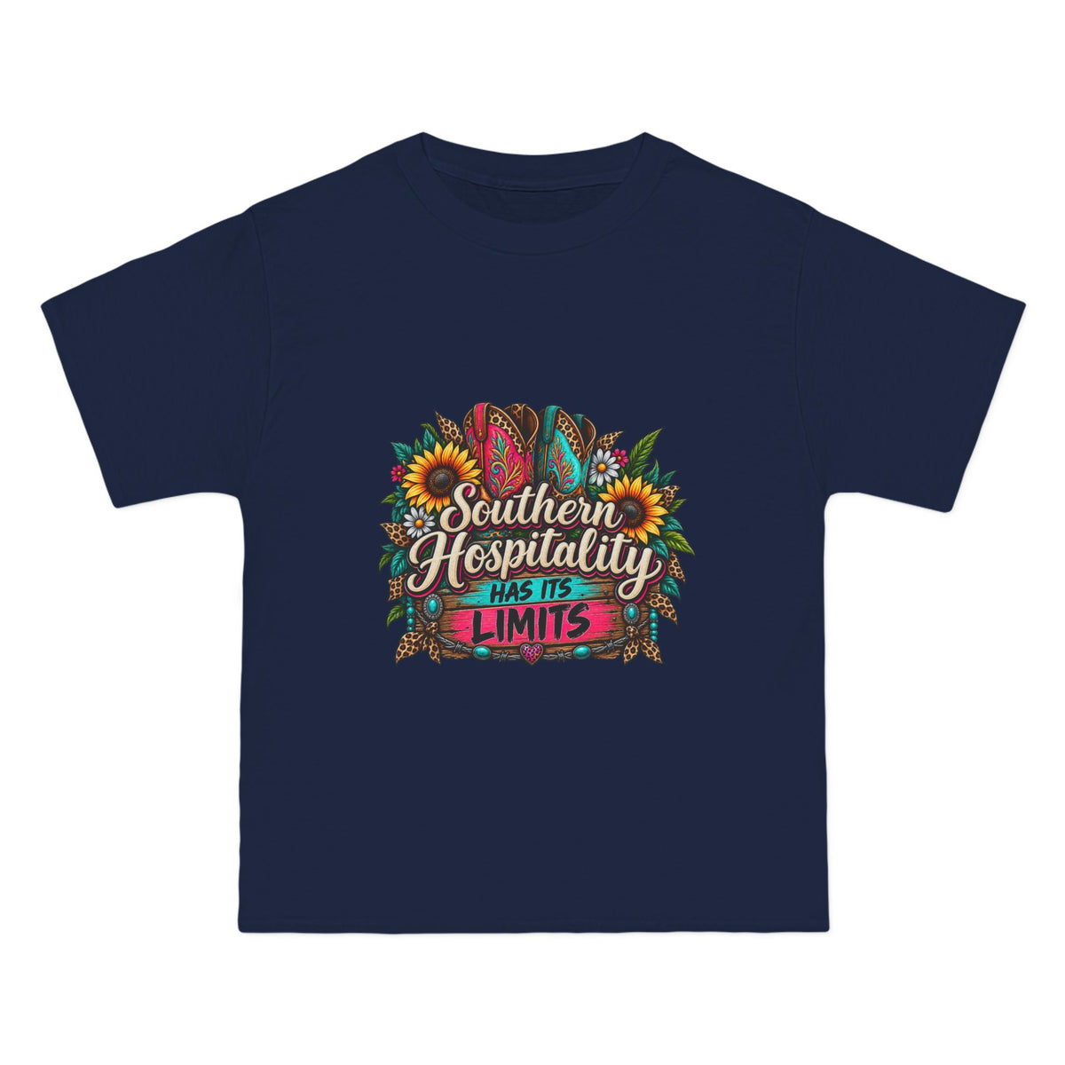Southern Hospitality T-Shirt – Sunflower & Floral Graphic Tee