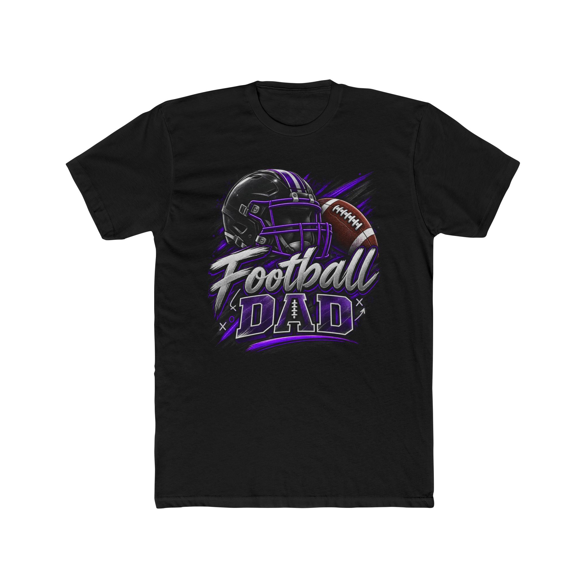 Football Dad T-Shirt — Helmet & Football Graphic Tee for Proud Sports Parents