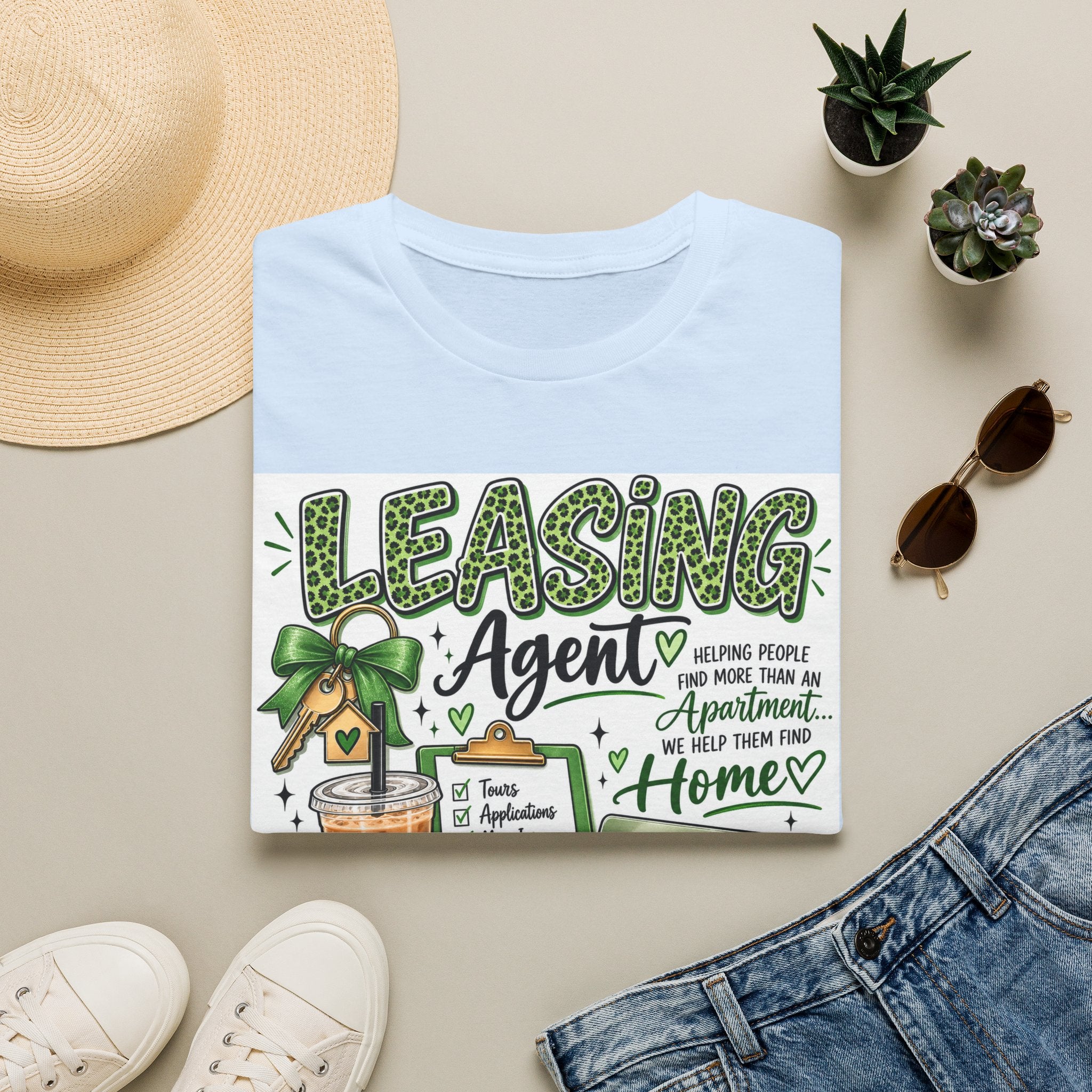 Leasing Agent T-Shirt — "Helping People Find Home" Real Estate Rental Shirt