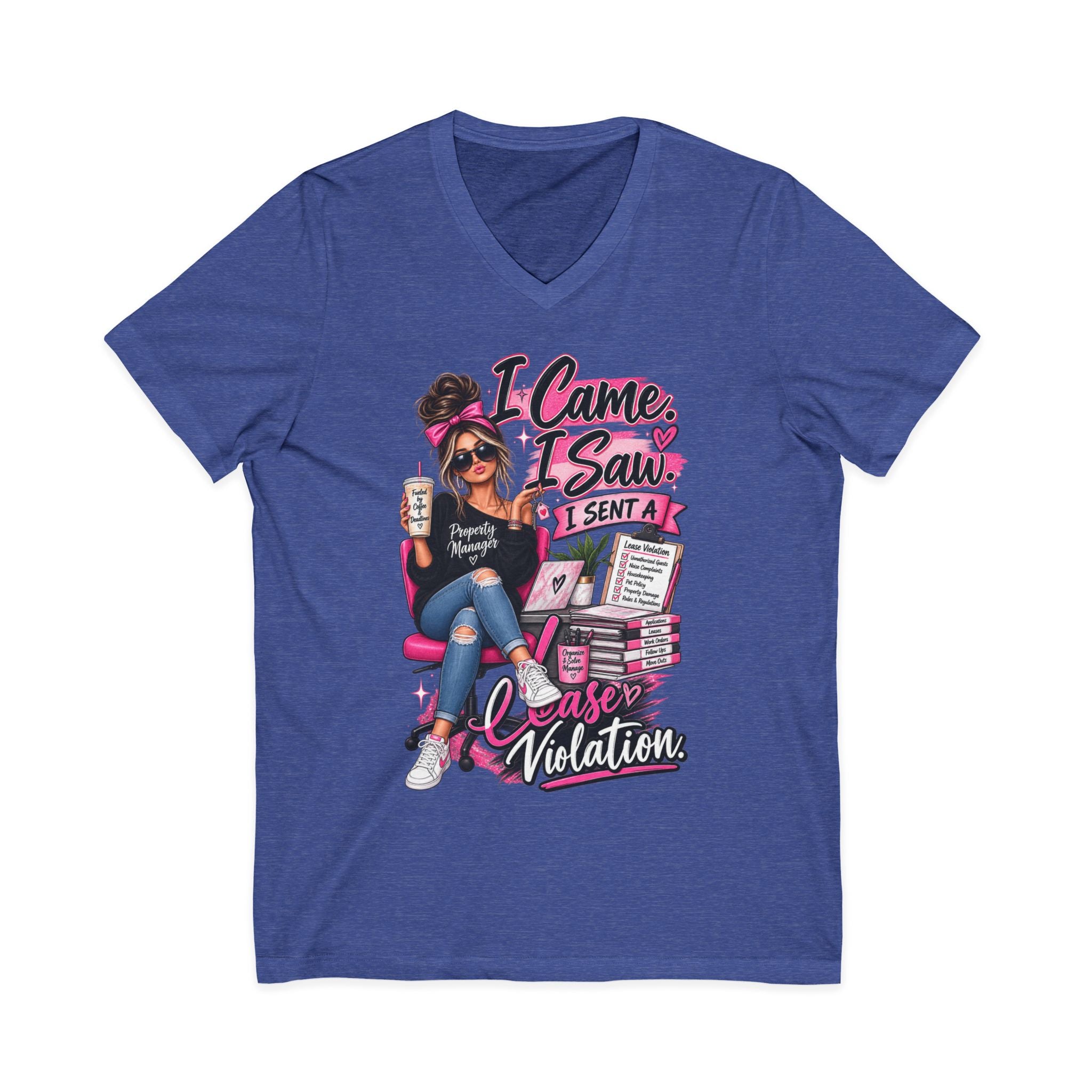I Came I Saw I Sent A Cause Violation Tee - Funny Teacher Mom V-Neck Shirt