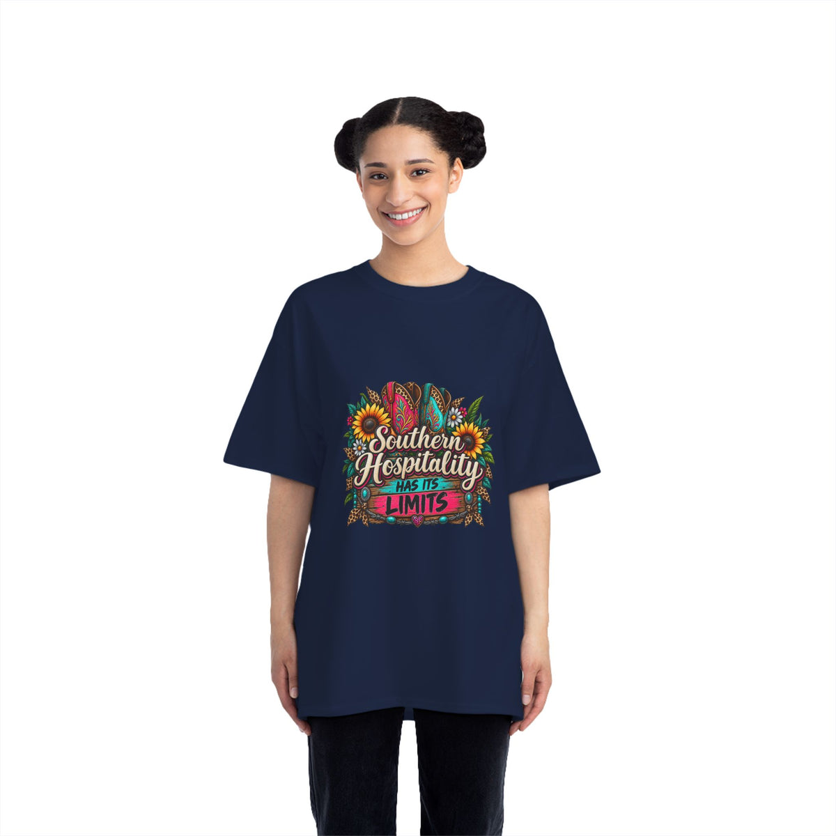 Southern Hospitality T-Shirt – Sunflower & Floral Graphic Tee