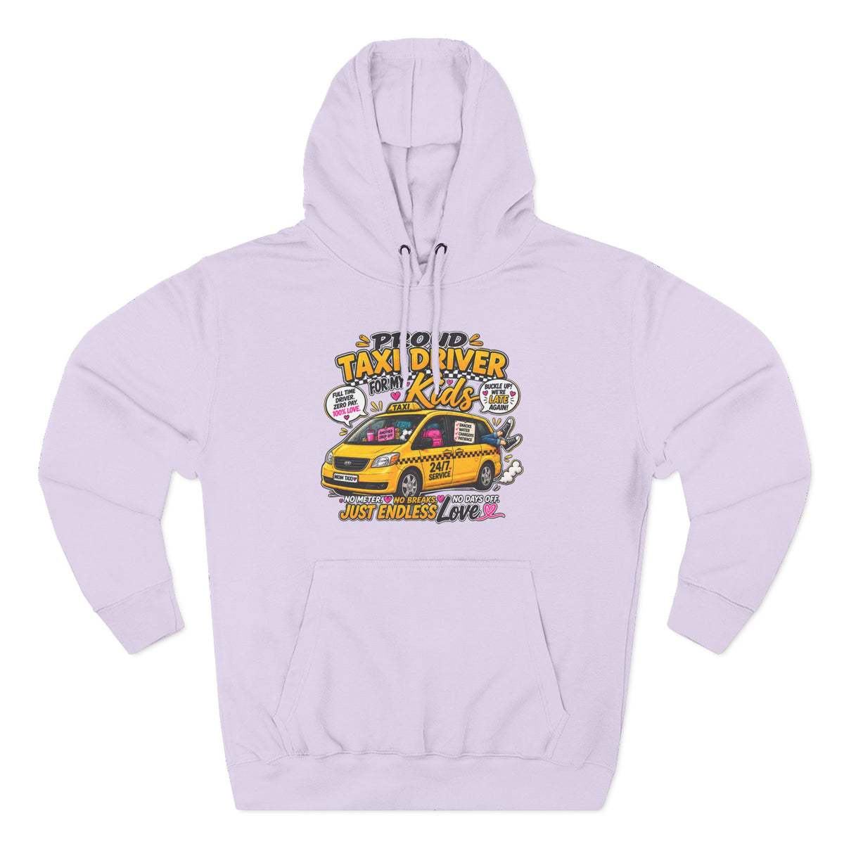 Taxi Driver Kids Hoodie — Cute Yellow Cab Graphic Pullover (Just Endless Love)