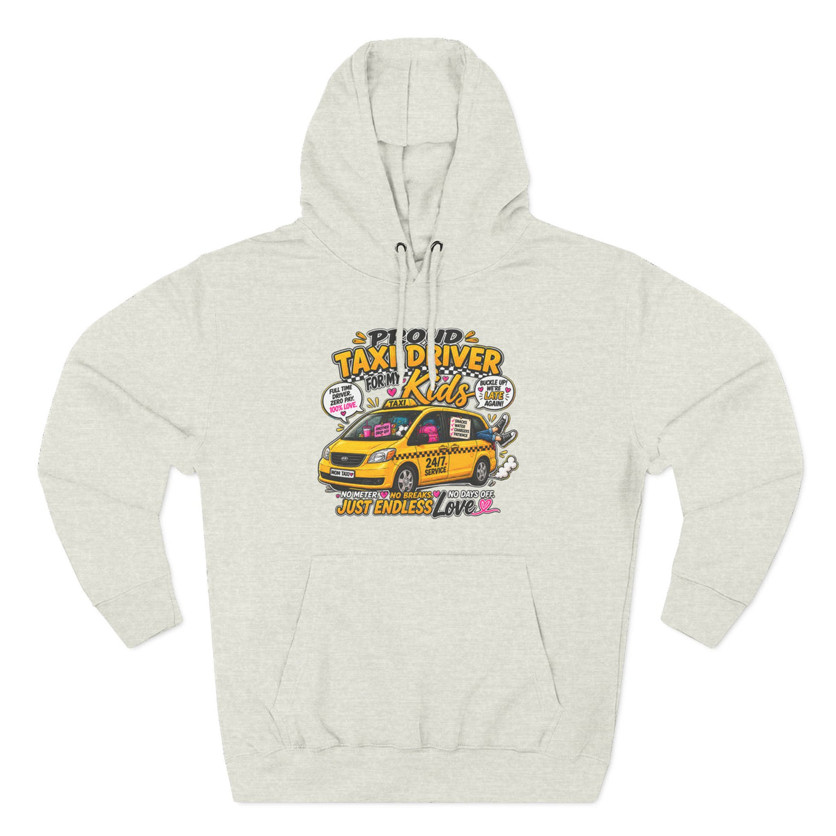 Taxi Driver Kids Hoodie — Cute Yellow Cab Graphic Pullover (Just Endless Love)