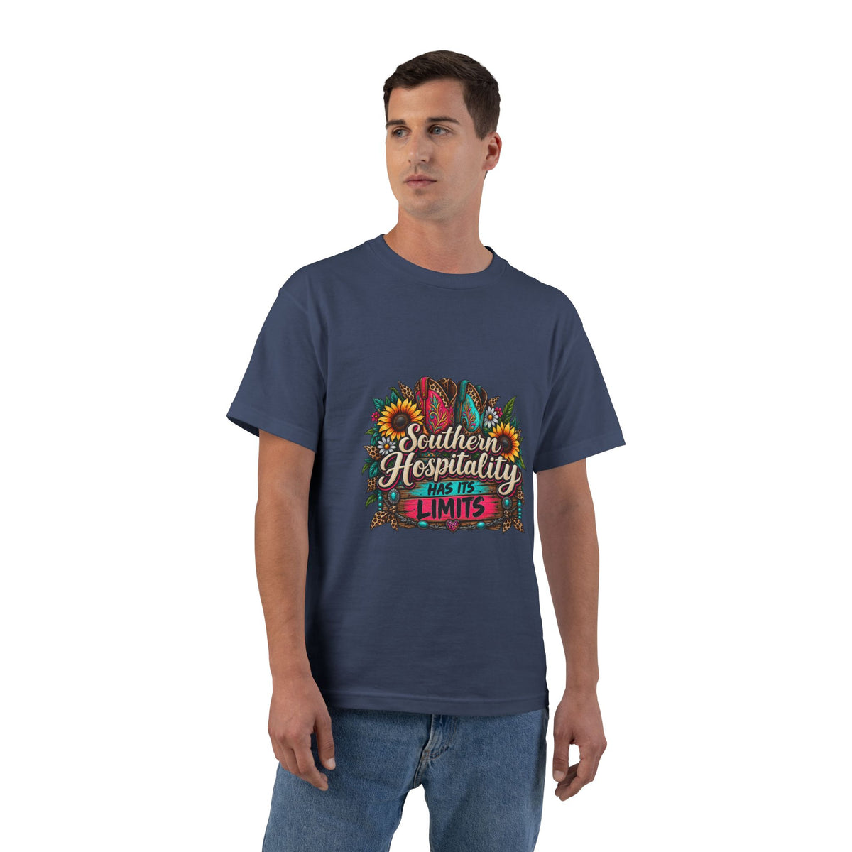 Southern Hospitality T-Shirt – Sunflower & Floral Graphic Tee