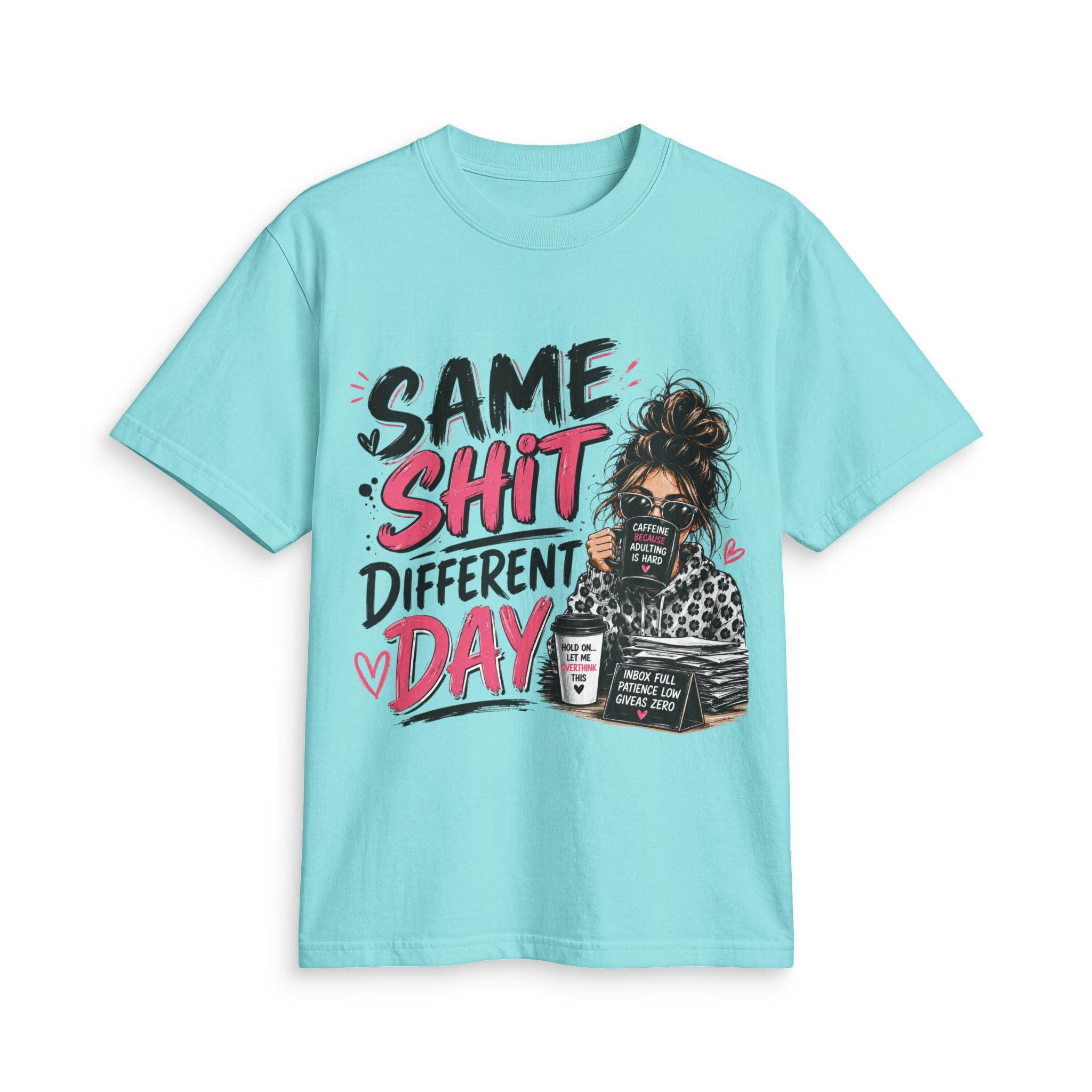 Same Shit Different Day Graphic Tee — Funny Coffee Mommy Shirt