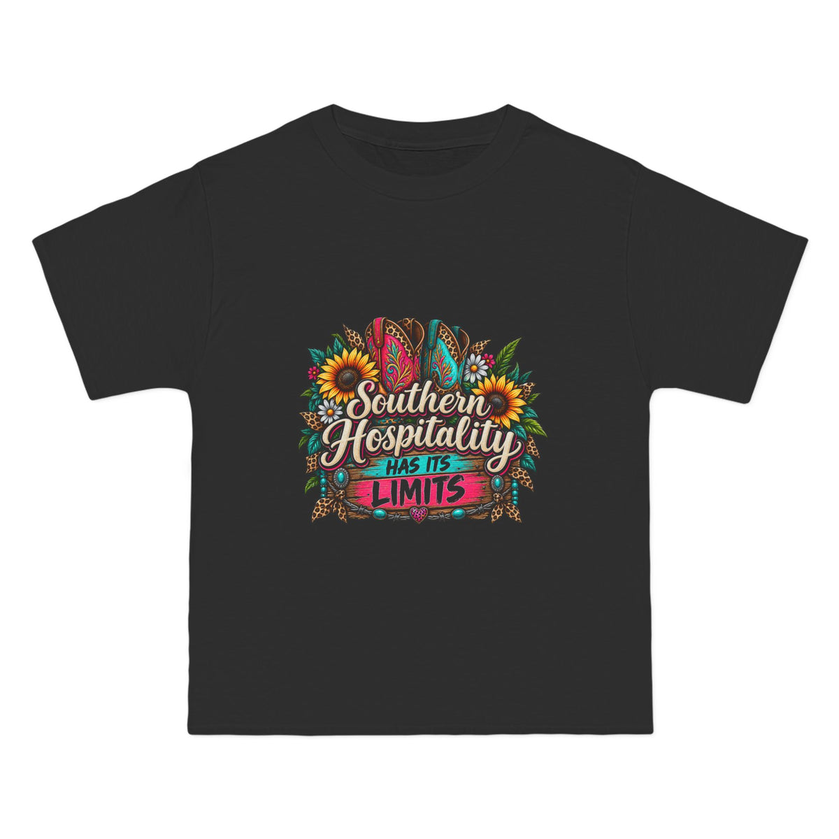 Southern Hospitality T-Shirt – Sunflower & Floral Graphic Tee