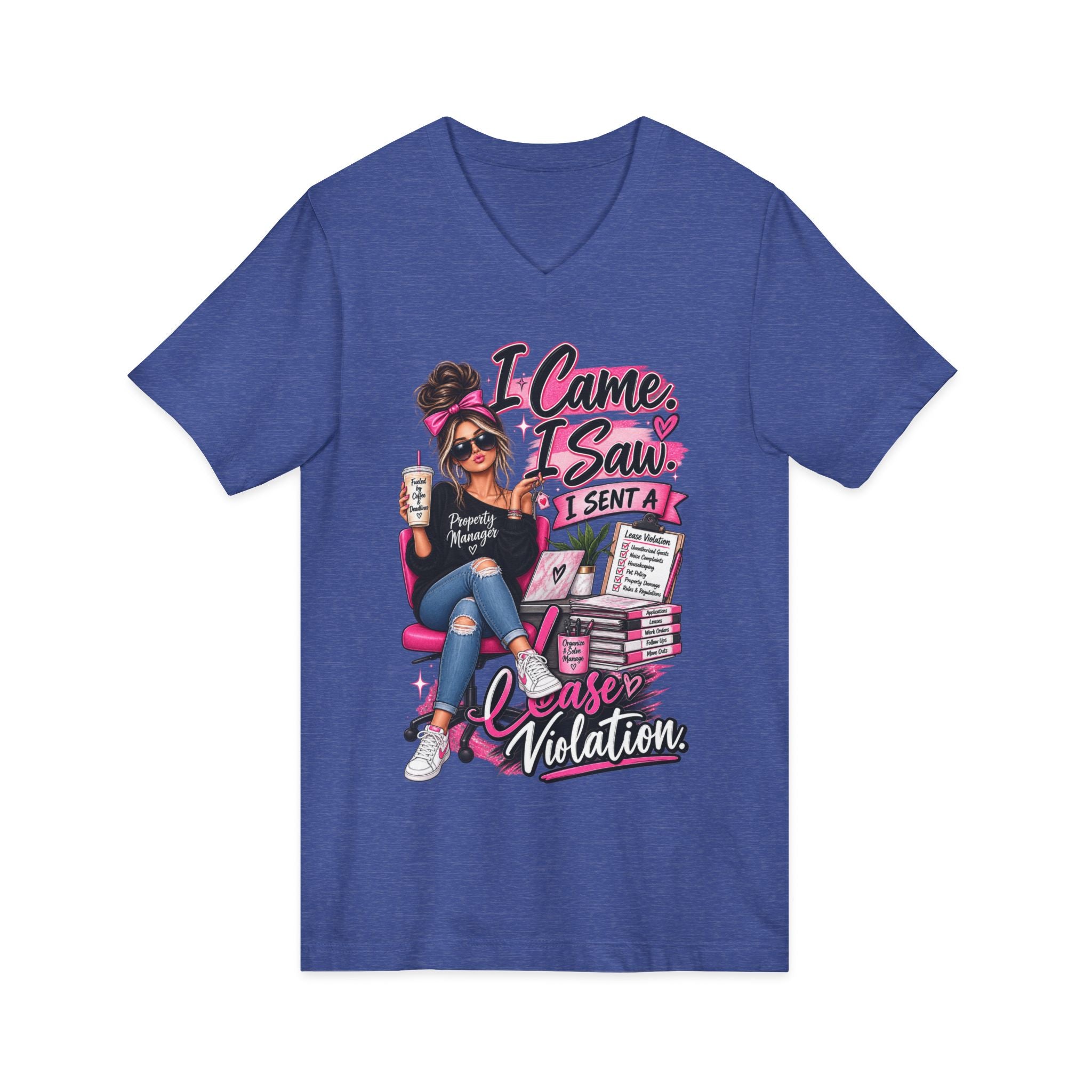 I Came I Saw I Sent A Cause Violation Tee - Funny Teacher Mom V-Neck Shirt