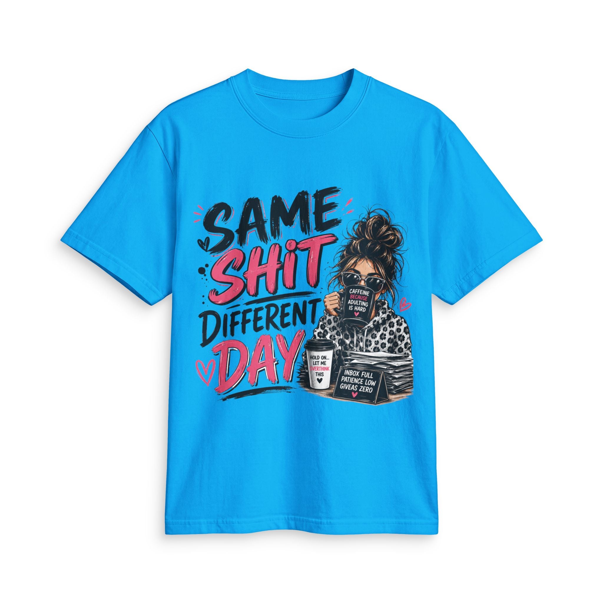 Same Shit Different Day Graphic Tee — Funny Coffee Mommy Shirt