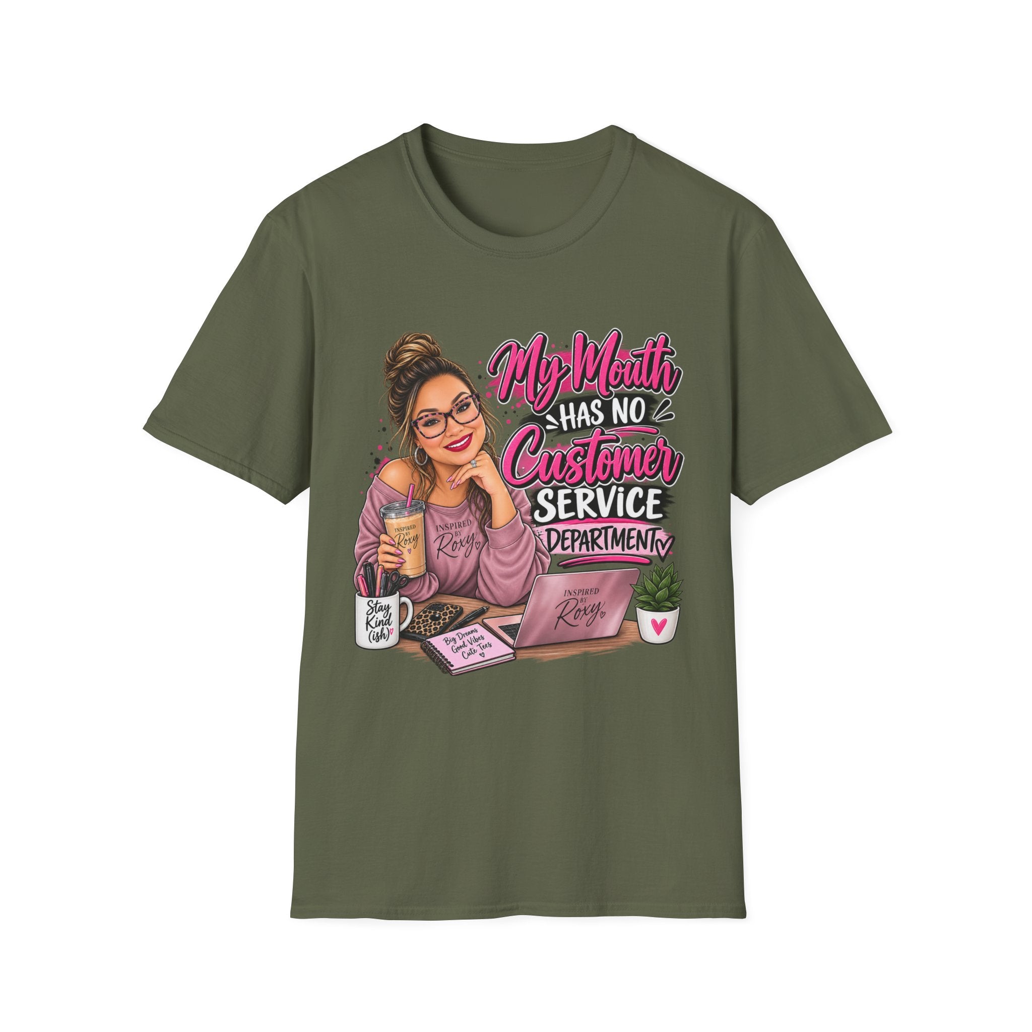 T-Shirt — "My Mouth Has No Customer Service" Sassy Graphic Tee