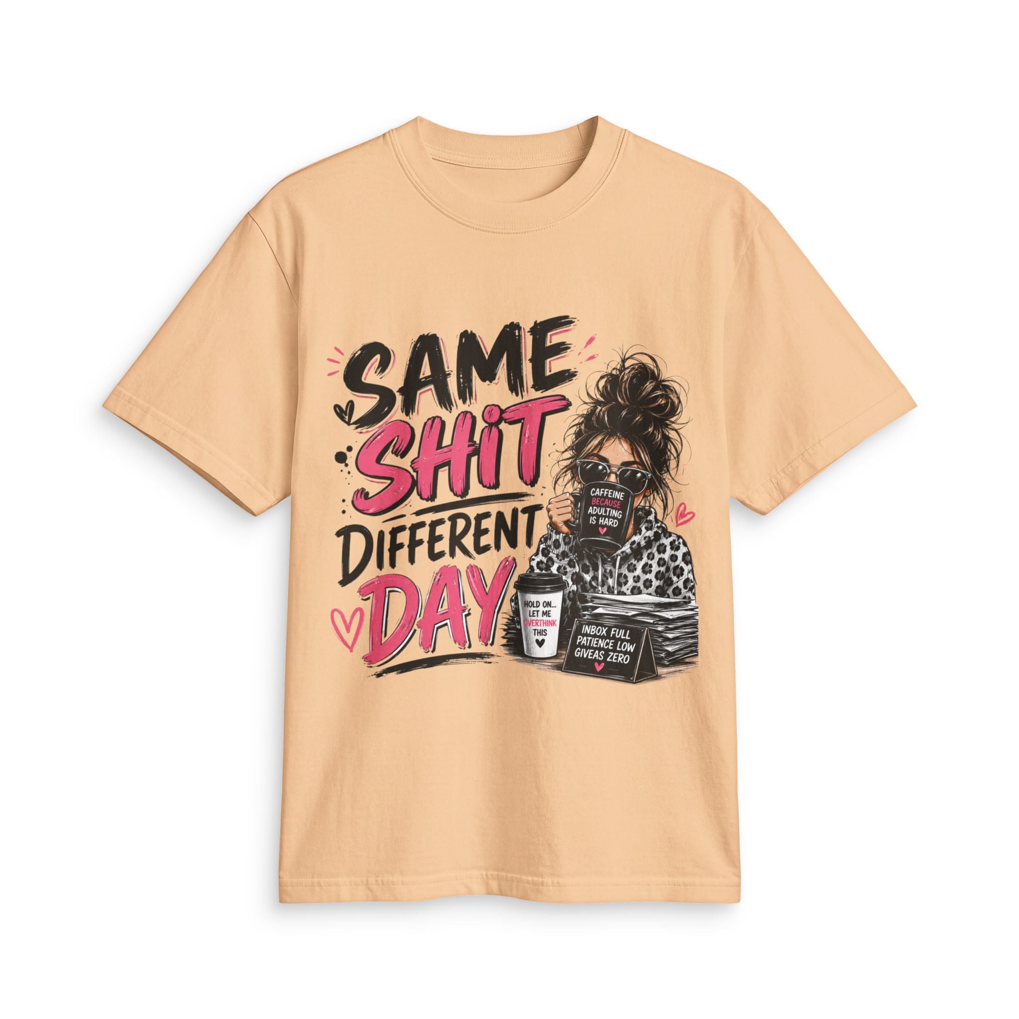 Same Shit Different Day Graphic Tee — Funny Coffee Mommy Shirt