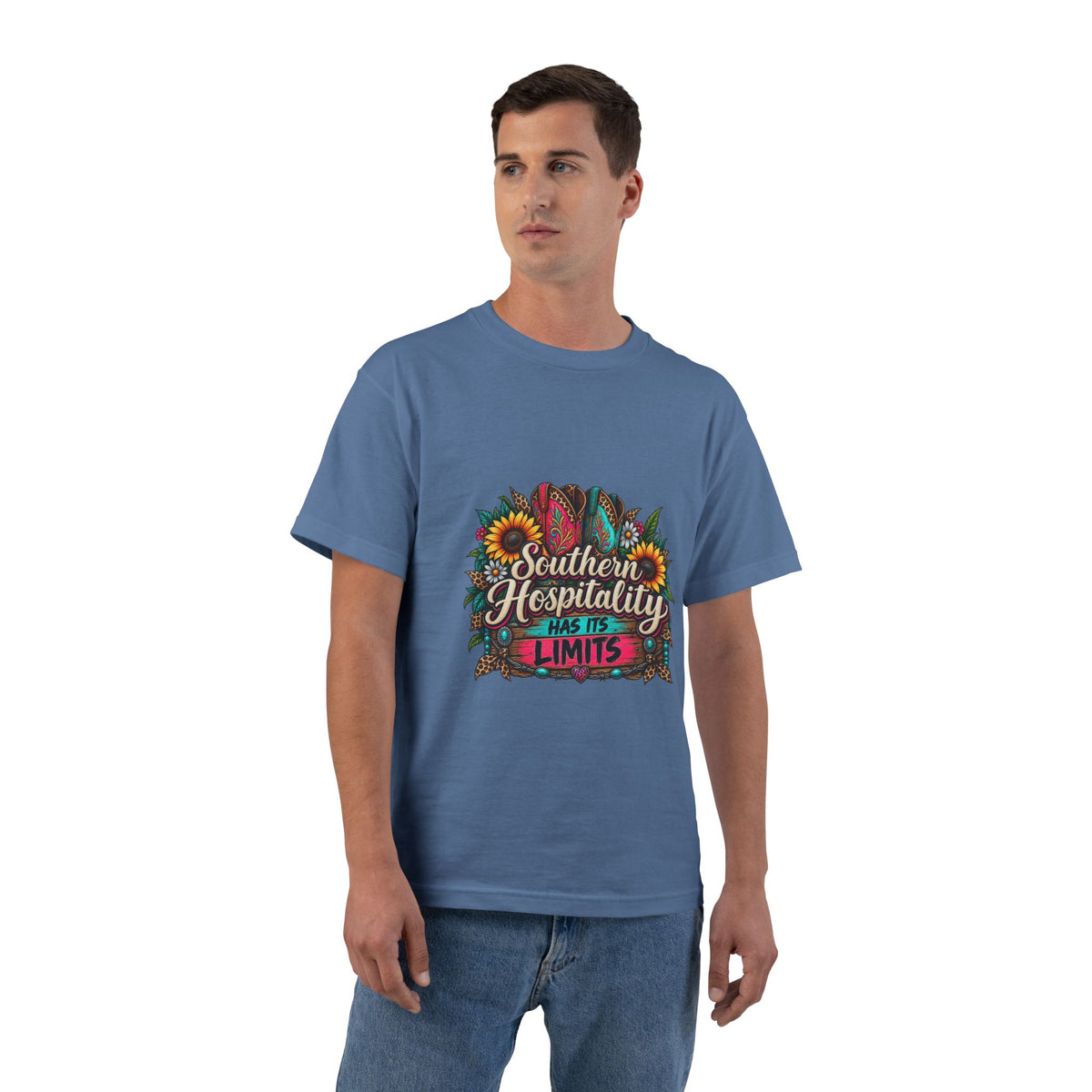 Southern Hospitality T-Shirt – Sunflower & Floral Graphic Tee