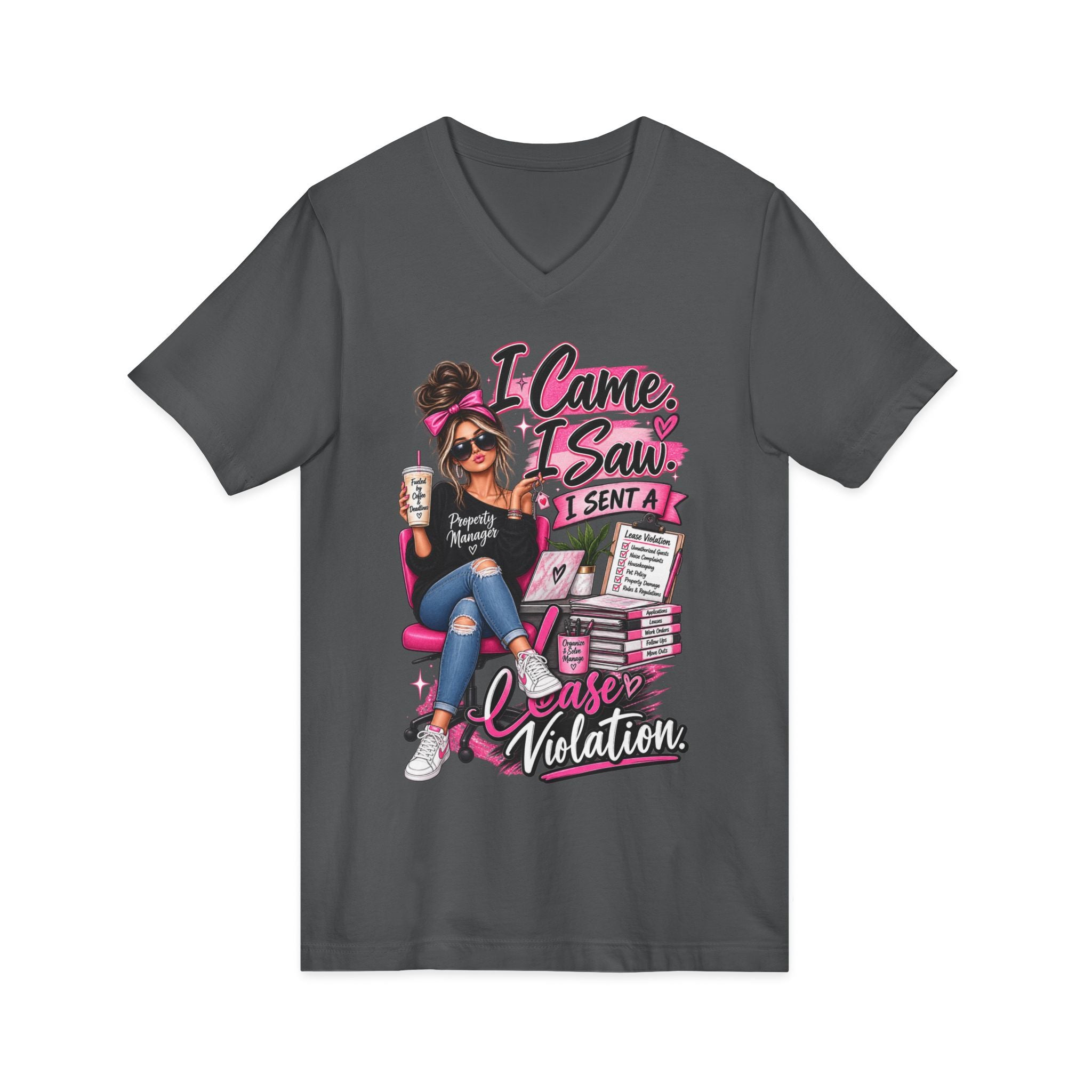 I Came I Saw I Sent A Cause Violation Tee - Funny Teacher Mom V-Neck Shirt