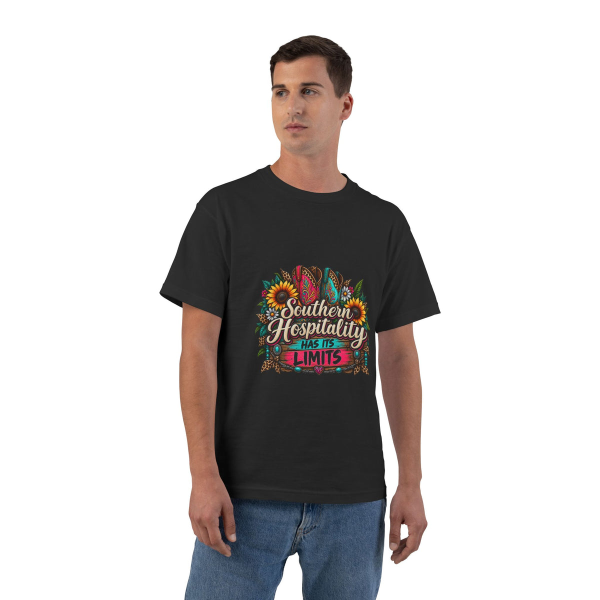 Southern Hospitality T-Shirt – Sunflower & Floral Graphic Tee