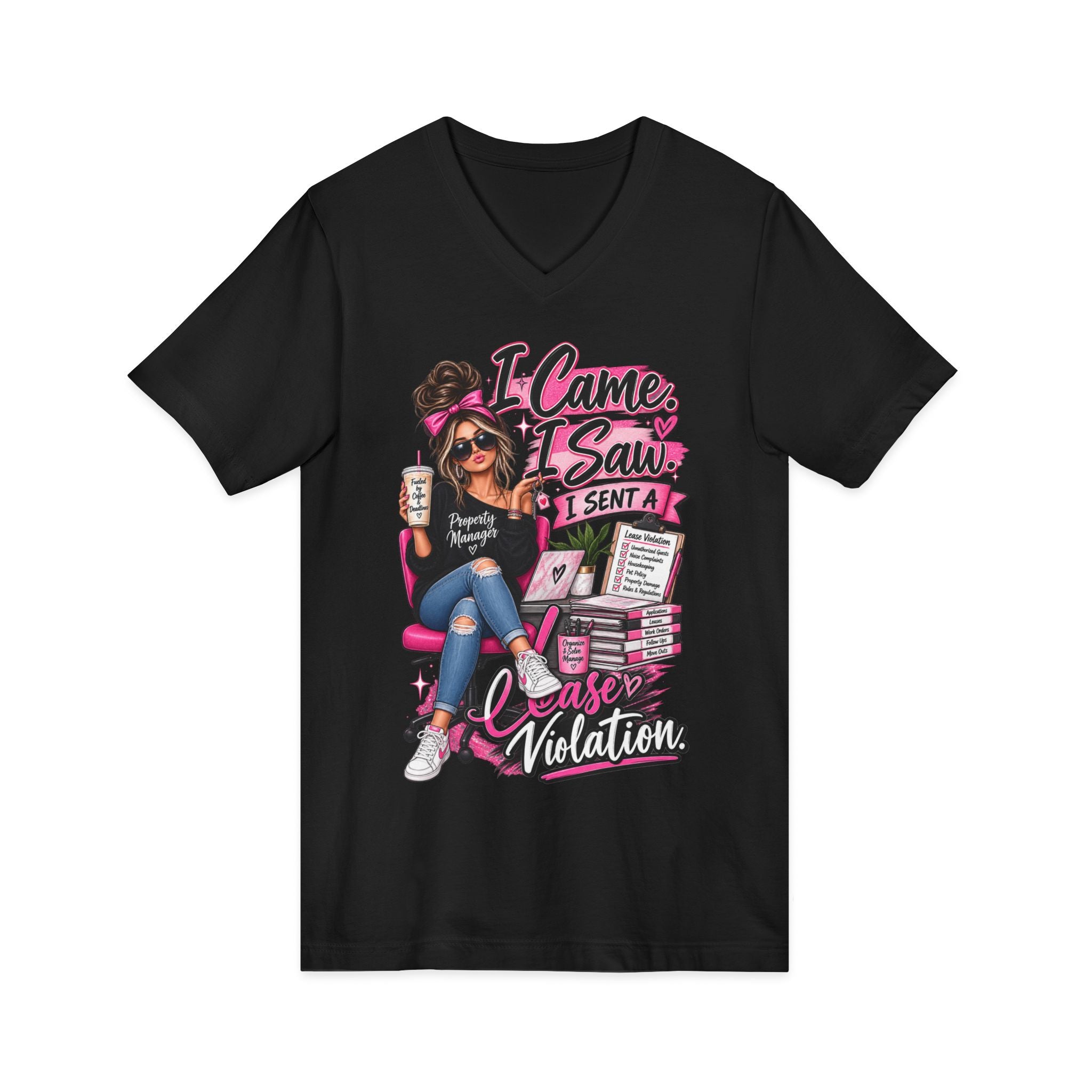 I Came I Saw I Sent A Cause Violation Tee - Funny Teacher Mom V-Neck Shirt