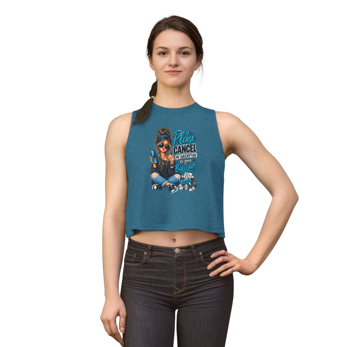Please Cancel My Subscription I’m Uninterested Crop Top — Trendy Graphic Women's Tank