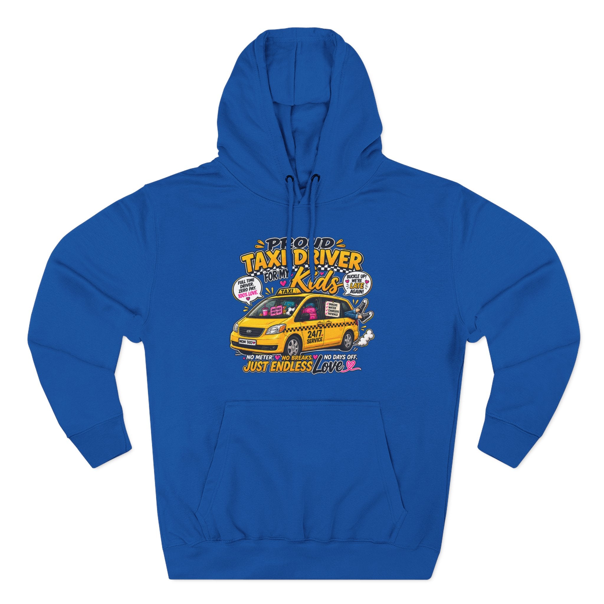 Taxi Driver Kids Hoodie — Cute Yellow Cab Graphic Pullover (Just Endless Love)