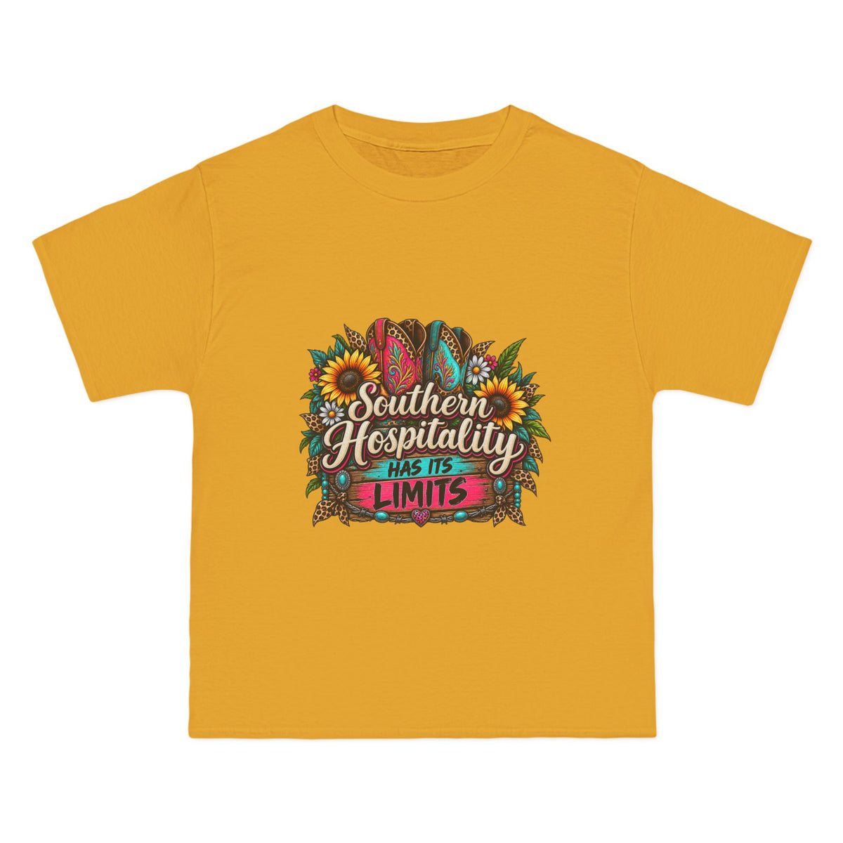 Southern Hospitality T-Shirt – Sunflower & Floral Graphic Tee