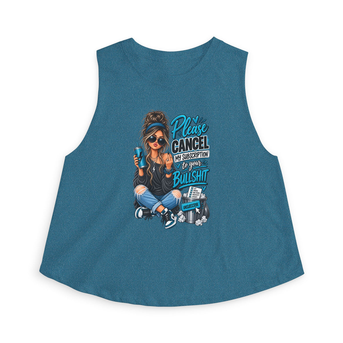 Please Cancel My Subscription I’m Uninterested Crop Top — Trendy Graphic Women's Tank