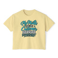 Boxy Tee — "My Mouth Has No Customer Service Department" Graphic Tee