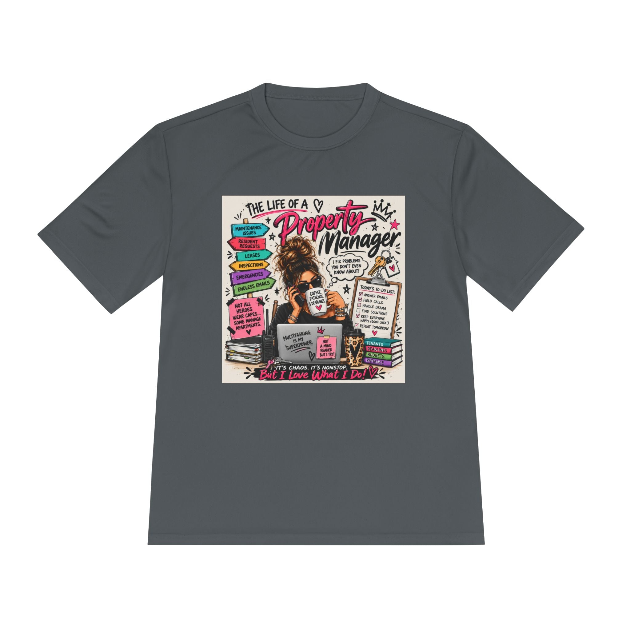 Property Manager T‑Shirt – 'The Life of a Property Manager' Graphic Tee (Funny Real Estate Gift)