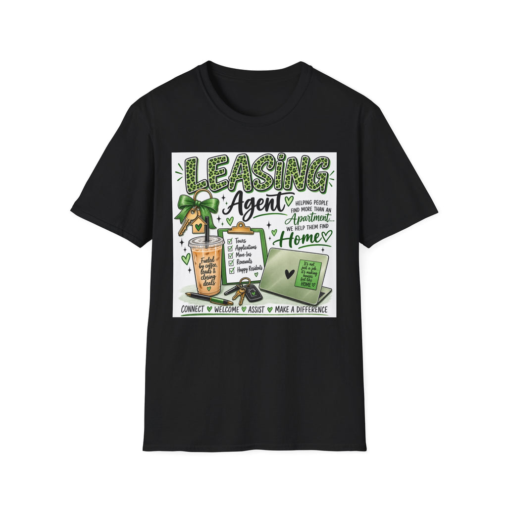 Leasing Agent T-Shirt — "Helping People Find Home" Real Estate Rental Shirt