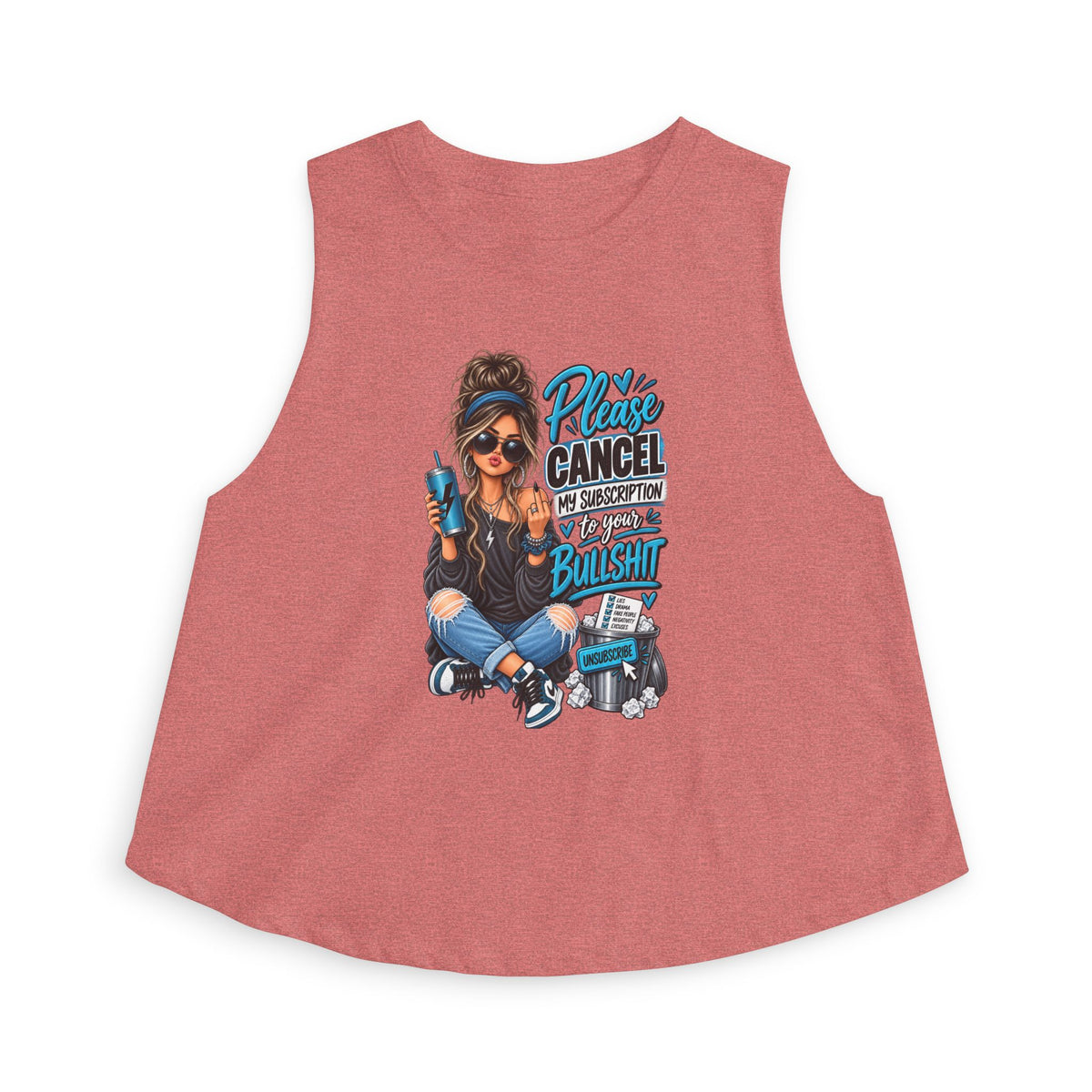 Please Cancel My Subscription I’m Uninterested Crop Top — Trendy Graphic Women's Tank
