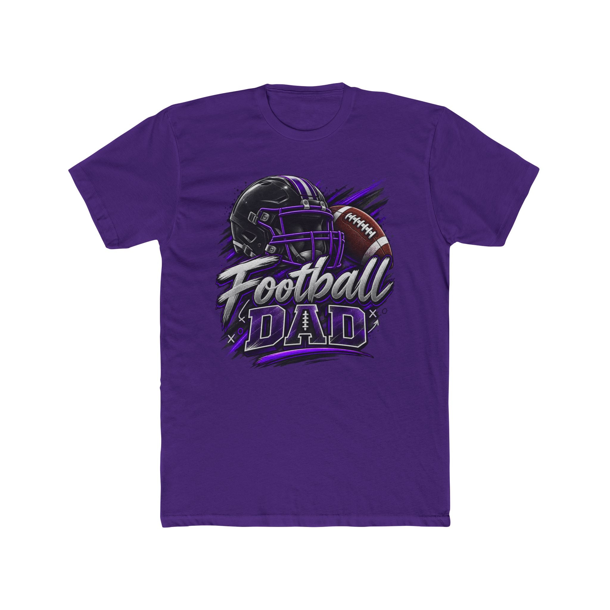 Football Dad T-Shirt — Helmet & Football Graphic Tee for Proud Sports Parents