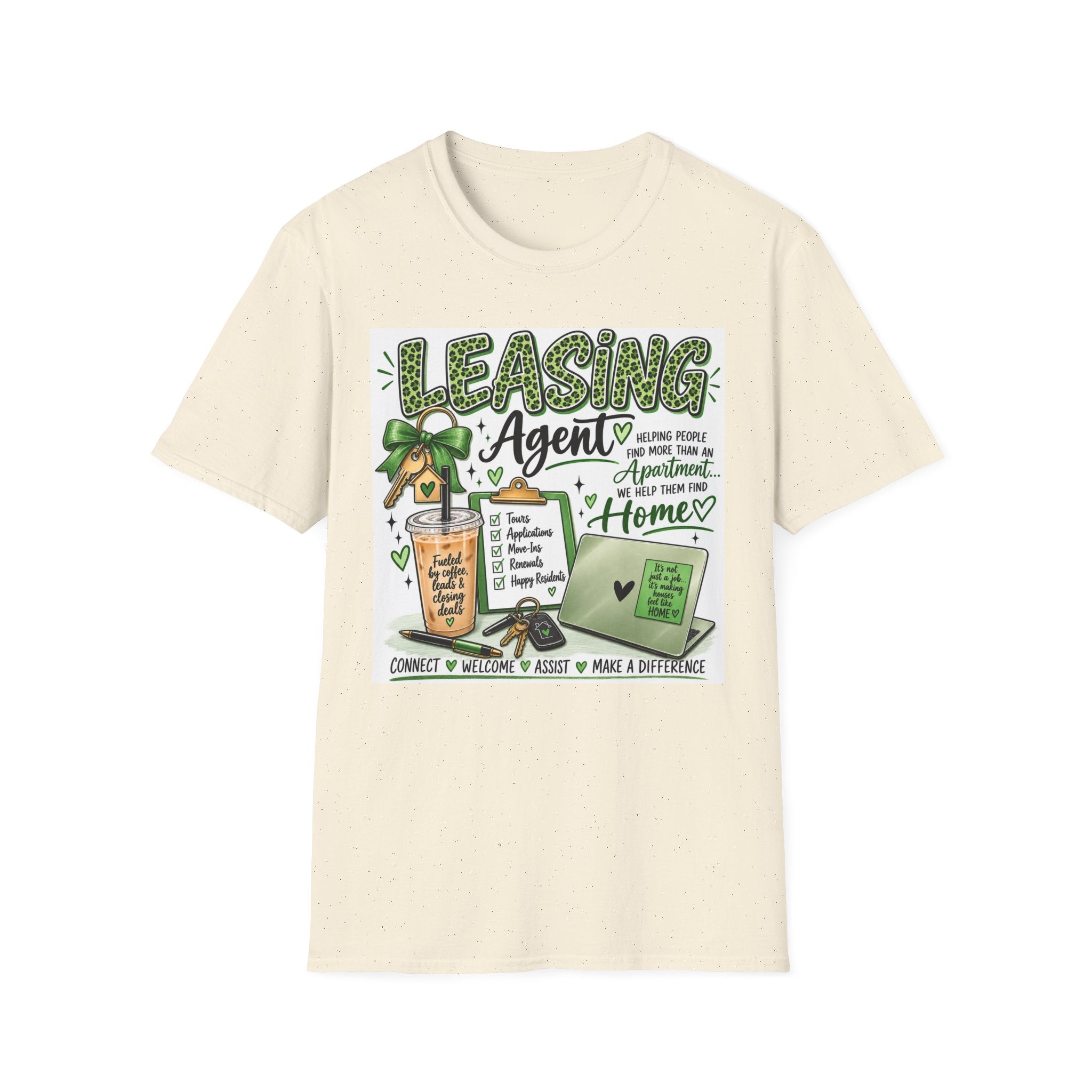 Leasing Agent T-Shirt — "Helping People Find Home" Real Estate Rental Shirt