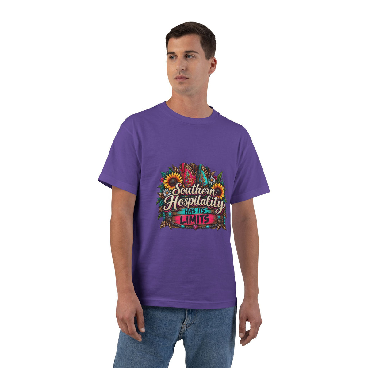 Southern Hospitality T-Shirt – Sunflower & Floral Graphic Tee