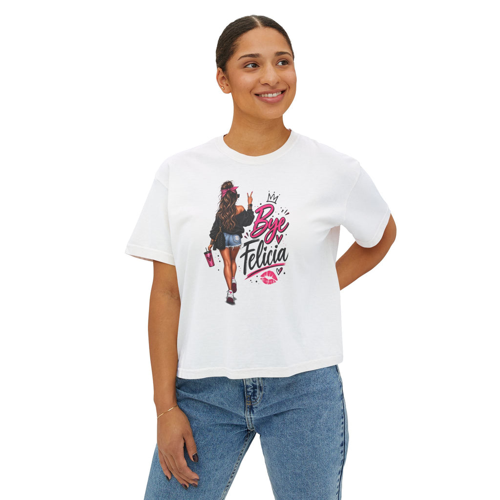 Bye Felicia Boxy Tee — Sassy Women's Cropped Graphic T‑Shirt