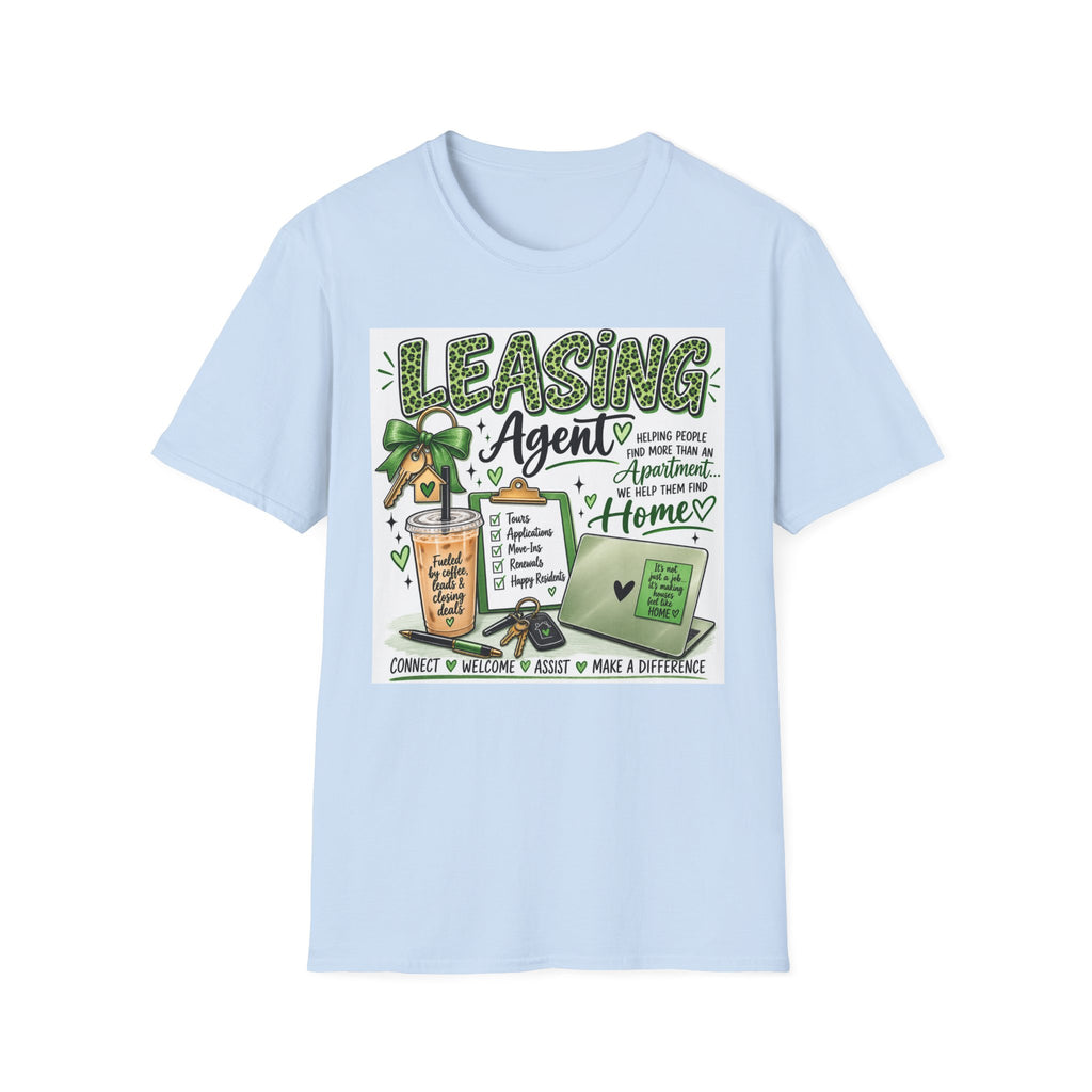 Leasing Agent T-Shirt — "Helping People Find Home" Real Estate Rental Shirt