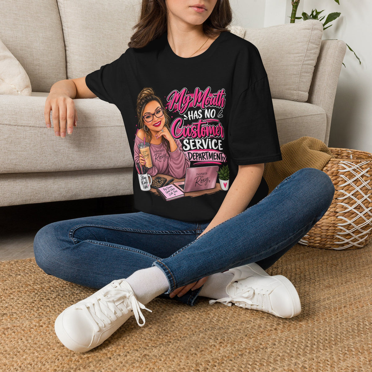 T-Shirt — "My Mouth Has No Customer Service" Sassy Graphic Tee