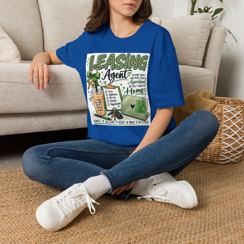 Leasing Agent T-Shirt — "Helping People Find Home" Real Estate Rental Shirt