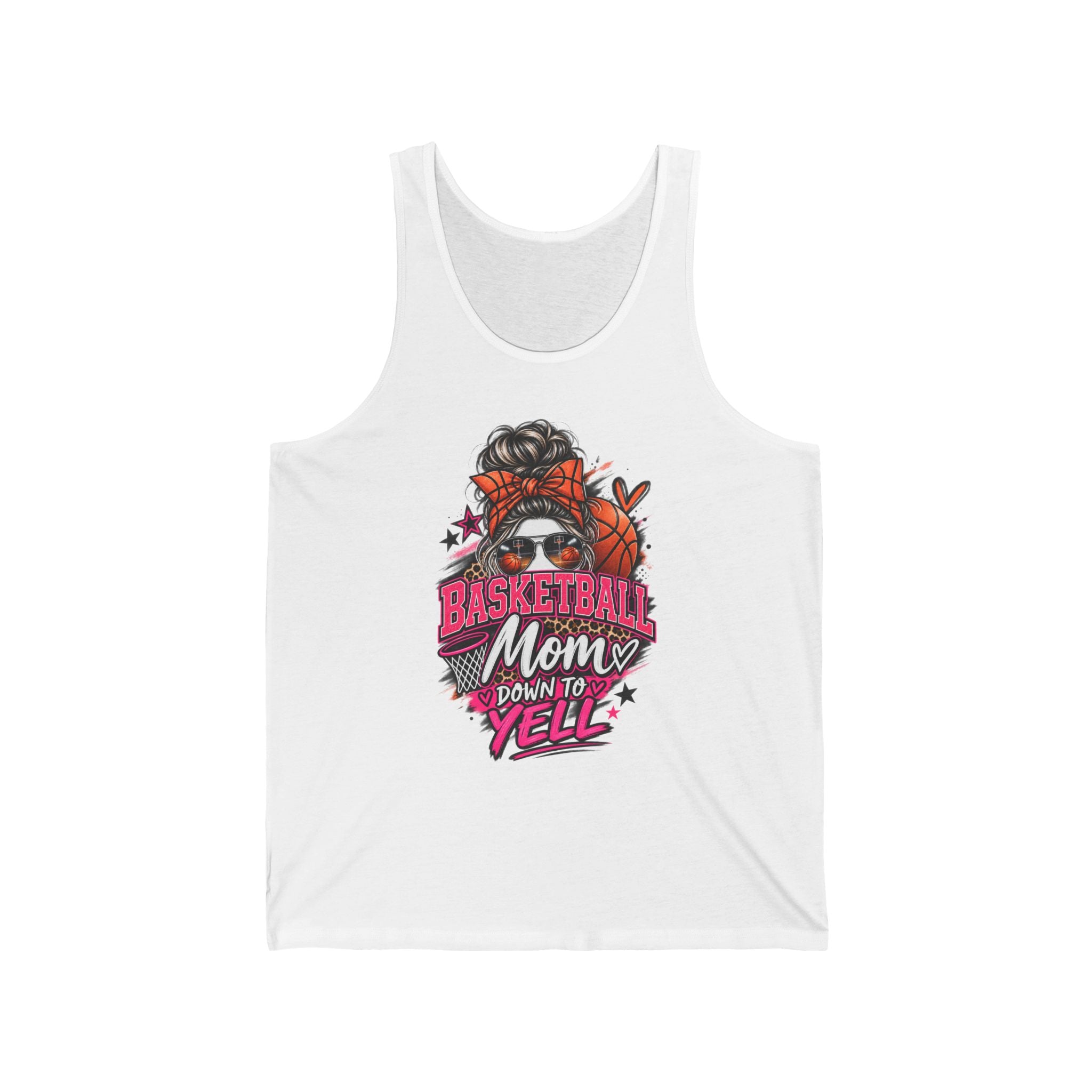 Basketball Mom Tank Top - "Down to Yell" Graphic Sleeveless Shirt