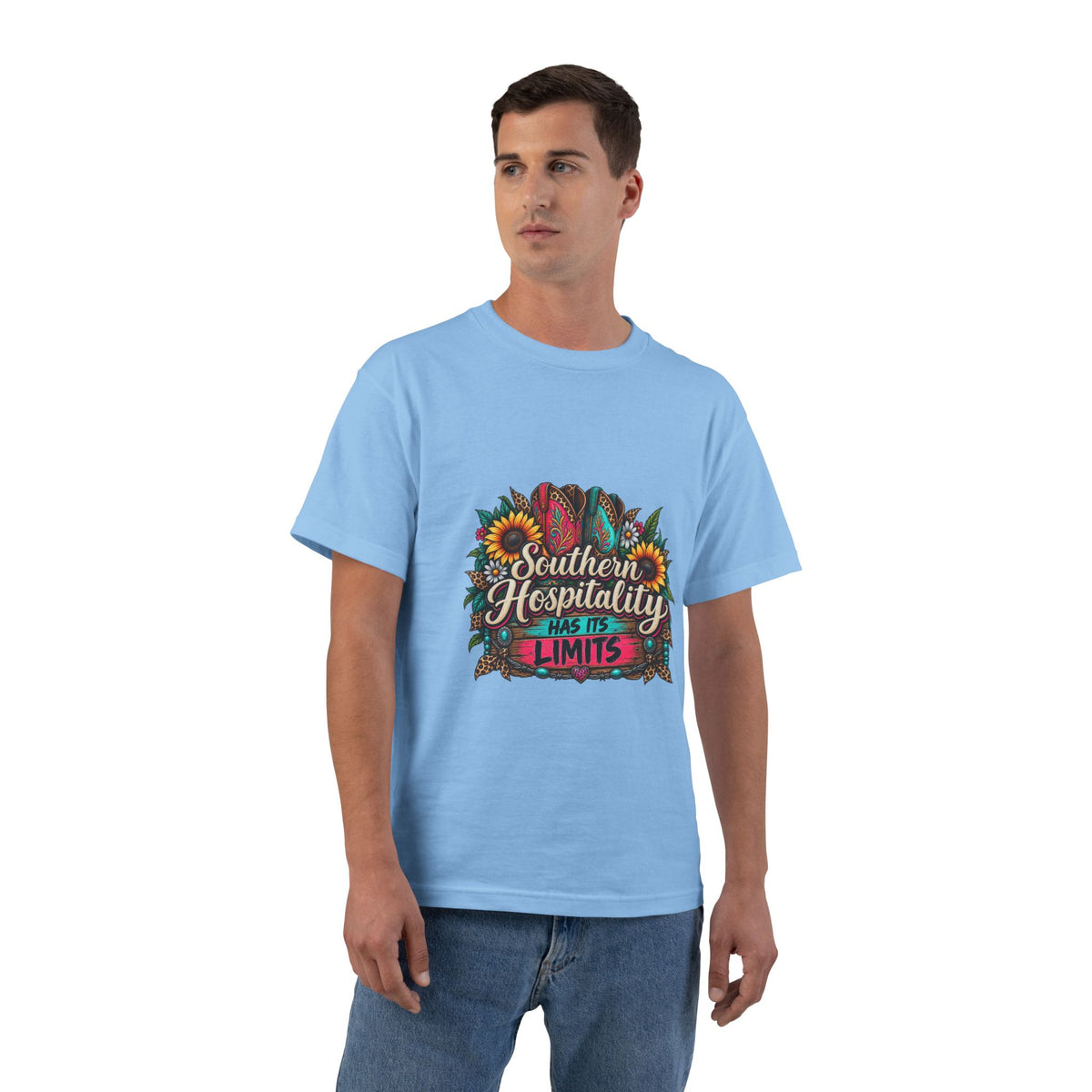 Southern Hospitality T-Shirt – Sunflower & Floral Graphic Tee