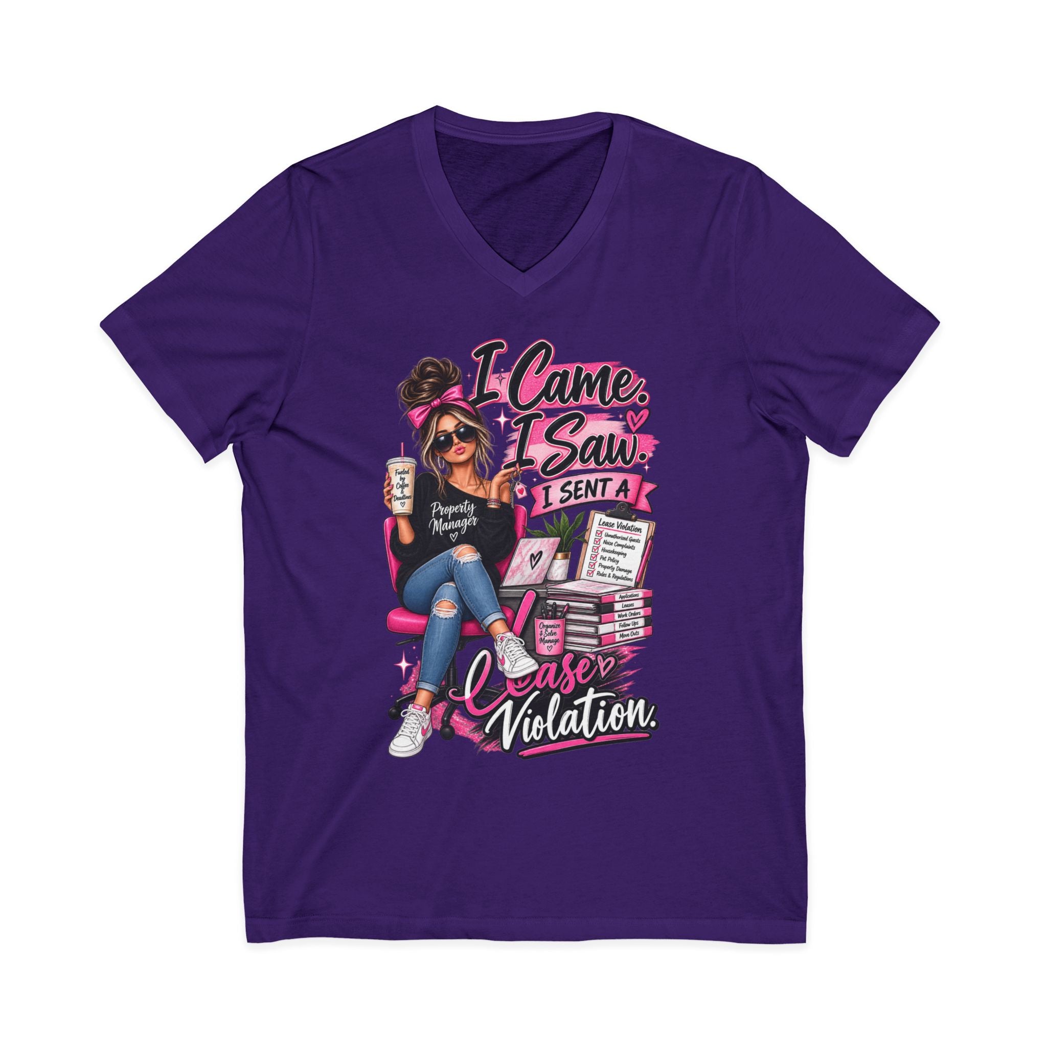 I Came I Saw I Sent A Cause Violation Tee - Funny Teacher Mom V-Neck Shirt
