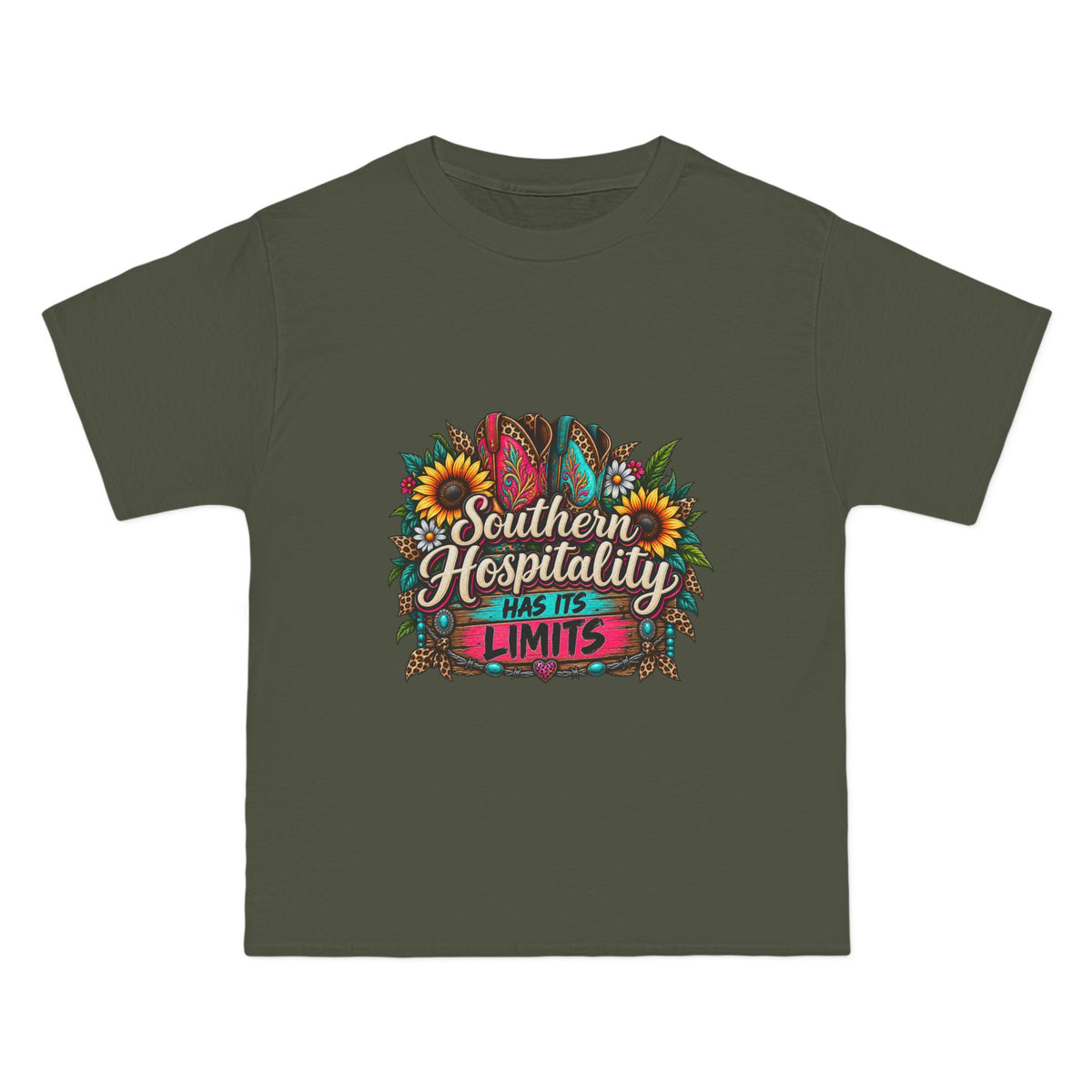 Southern Hospitality T-Shirt – Sunflower & Floral Graphic Tee
