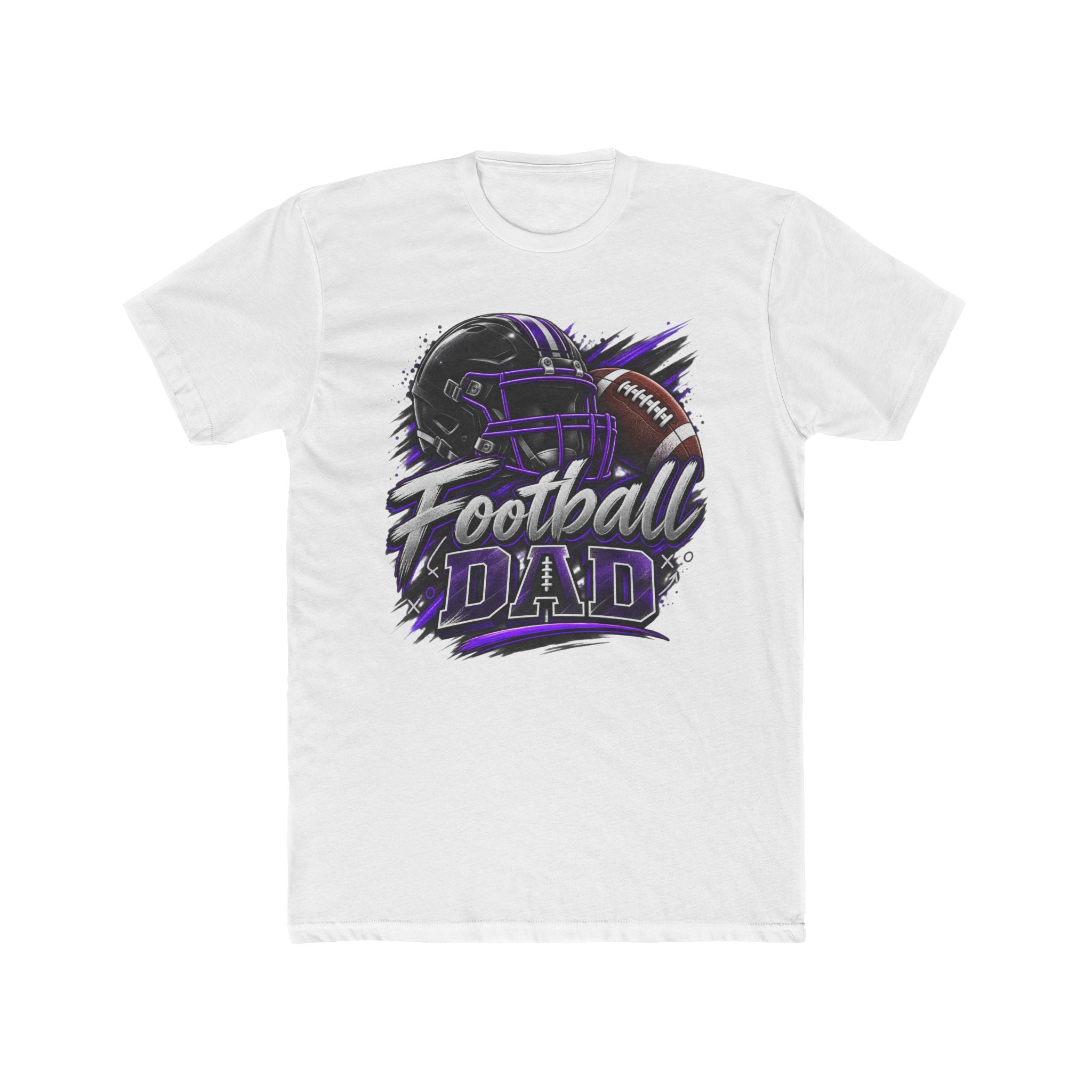 Football Dad T-Shirt — Helmet & Football Graphic Tee for Proud Sports Parents