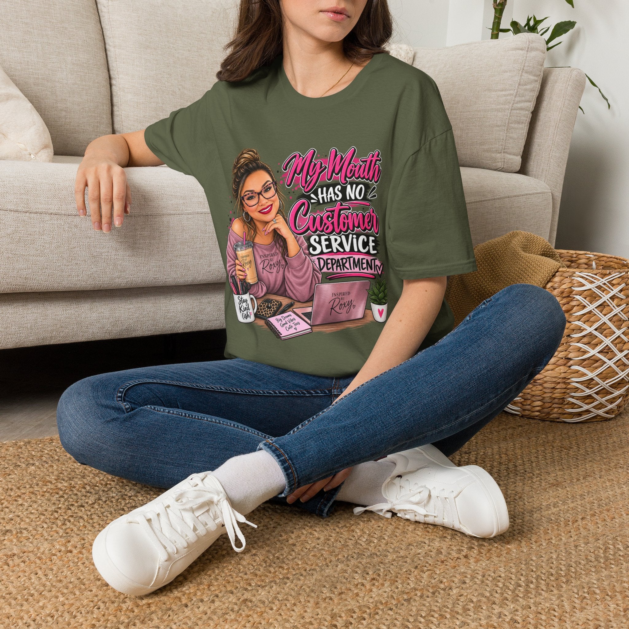 T-Shirt — "My Mouth Has No Customer Service" Sassy Graphic Tee